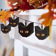 Halloween String Lights 15 Black Cat With Orange LEDs For Holiday Party Decor picture