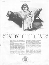 1923 Cadillac Type 61 Automobile Vintage Print Ad Samoyed Dog Lady Driving picture