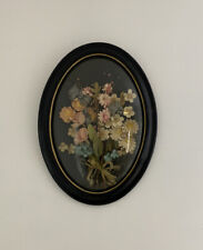 Antique Wedding Bouquet In Oval Shadowbox Frame picture