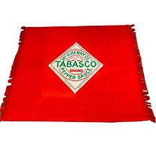 Vintage Tabasco Pepper Sauce Blanket Fringe  67 x 63 Advertising Logo USA picture