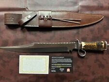 IMPACT CUTLERY 1-OF-A-KIND CUSTOM ART BOWIE KNIFE BONE STAG ANTLER HANDLE picture