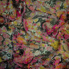ETRO authentic pure silk chiffon fabric. Floral. Made in Italy. 144 x 180 cm. picture