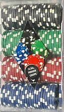 100 Da Vinci 11.5 gram Dice Poker Chips, Standard Casino Size,Green-Red-Blue-Blk picture