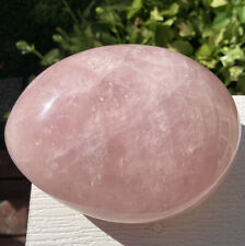 1629g HUGE Pink ROSE QUARTZ Healing Crystal Palm Stone Ambatondrazaka Madagascar picture