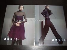 AKRIS 4-Page Magazine PRINT AD Fall 2007 BRUNA TENORIO in tights & heels picture