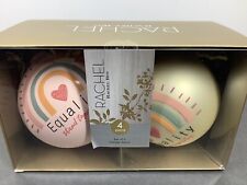 Rachel Roy Set Of 2 Equality Stand Together Ornament Balls New picture