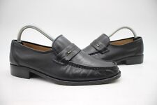 Bally Parawet Moc Toe Loafer Men's Size 8 D Black Soft Leather Casual Shoes picture