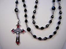 Boys Black w/ Red Confirmation Rosary 20