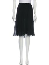 Chanel Black Silk Skirt made in France Size: L | US10, FR42 picture