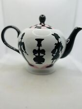 New Nordstrom R Toledo Collectible Checkered Ceramic Tea Pot Kettle Teapot W Lid picture