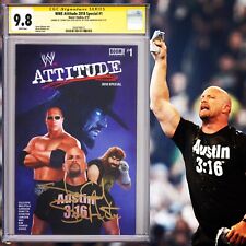 CGC SS 9.8 WWE Attitude 2018 Special #1 signed by Stone Cold Steve Austin picture