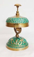 Table Desk Bell Antique Vintage Brass Hotel Service Ornate Reception Counter picture