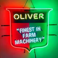 New Oliver Finest in Farm Machinery Neon Sign 24x20 With HD Vivid Printing picture
