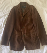 Giorgio Armani Velvet Leather, Brown, Size 52, Sport Jacket, Blazer, Vintage picture