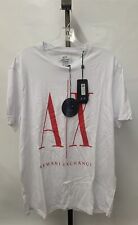 A/X Armani Exchange Men's White Short Sleeve Cotton T-Shirt w/ Logo Choose Size  picture