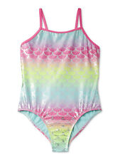 NEW GIRLS WONDER NATION MERMAID SCALE UPF 50+ ONE PIECE SWIMSUIT  picture