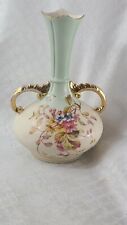 Antique Hand Painted Soft Green Floral Bud Vase Marked 1849  picture