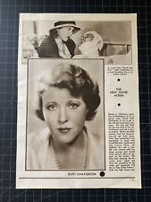 Vintage Circa 1930 Hollywood Star Portrait Page - Ruth Chatterton picture