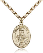 Saint Alexander Sauli Medal For Men - Gold Filled Necklace On 24 Chain - 30 ... picture