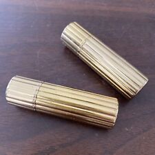 2 Vintage Estee Lauder Gold Tone Lipstick Tube Product Expired Caffe Latte picture