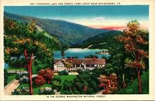 Sherando Lake Forest Camp Lodge Wayneboro VA Virginia WB Postcard VTG UNP Unused picture