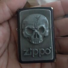 Zippo Phantom Skull Lighter Emblem Plated Death Head Strom Lighter picture