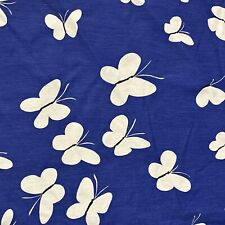 RARE VintageBurlington Vera Blue Butterfly King Size Fitted Sheet READ picture