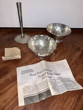 VTG Don Miller Artist Hammered Pewter Lot 3 Bowl Candlestick HarperFerry W/Paper picture