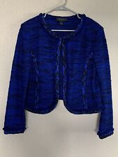 ST JOHN Blazer Coat Suit Jacket Tweed Boucle Evening Bolero Knit Wool SZ 16 picture