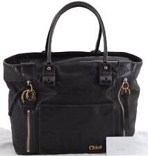 Authentic Chloe Eclipse Tote Hand Bag Leather Brown 8515E picture