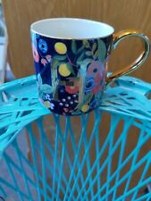 Rifle Paper Co For Anthropologie floral  Coffee Cup Mug Golden H Monogram picture