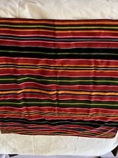Vintage Western Horse Blanket Striped Hand Woven Saddle Camp Throw 46” X 41” picture