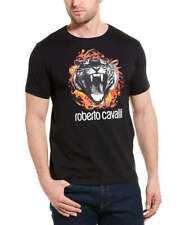 NWT ROBERTO CAVALLI  MEN'S BLACK T-SHIRT Size XL Retail $149 picture