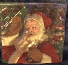 Amscan beverage paper napkins Jolly St. Nick package of 16 new￼ picture