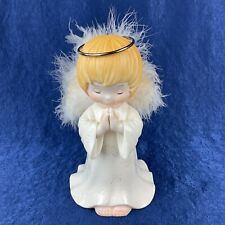 Angelic Child Figurine Praying Fiber Optic Wings 8