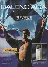 vintage BALENCIAGA Men's Fragrances 1-Page PRINT AD 1992 sexy man abs chest picture