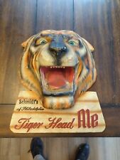 vintage Schmid's Tiger Head Ale foam wall sign - incredibly rare picture