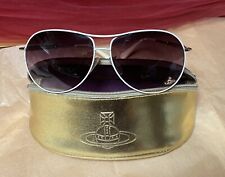 Vivienne Westwood Pale Peach & Gold Aviator Sunglasses W/Original Made In Italy picture