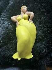 Emilio Casarotto Chubby Models Yellow Figurine Proud Ladies Plus Size Sculpture  picture