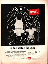 1956 Hanes Men's Boy's Underwear Rabbit Full Page Vintage Print Ad b3 picture