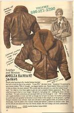 Vtg 1986 Banana Republic Amelia Earhart Leather Jacket, button-on mouton collar picture