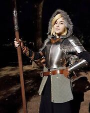 Halloween Lady Armor Suit Medieval Knight SCA Warrior Female Cuirass Steel Armor picture