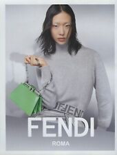 FENDI Roma - Luxury Bag - Magazine 2 Page Print AD - Fashion Model Minimal picture