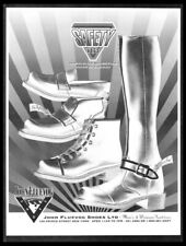 John Fluevog Safety Shoes Boots --Vintage 1990s Fashion photo print ad picture