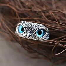 Women's Mens Fashion Jewelry Adjustable Owl Eyes Silver Color Simple 16-10 picture
