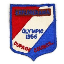 Vintage 1956 Olympic Explorerama DuPage Area Council Patch Boy Scouts BSA IL picture