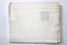 Vintage Soviet Union Linen Sheet, White, Size: 84
