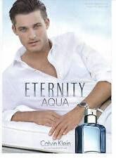 2011 Calvin Klein Eternity Aqua Cologne Magazine Print Advertisement Page picture