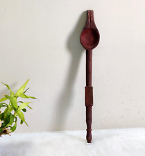 1930s Vintage Original Old Wooden Havan Spoon Collectible Decorative Props W399 picture