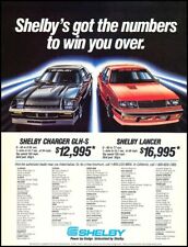 1987 Shelby Charger GLH-S and Lancer Dealer Advertisement Print Art Car Ad J713C picture